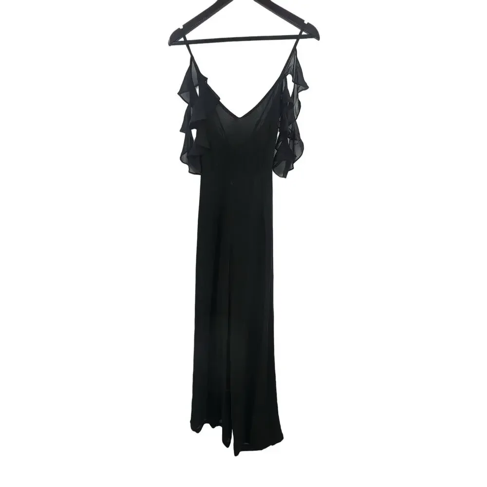 Yumi Kim Black Chiffon Jumpsuit New‎ Small